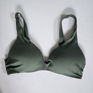 H&M khaki green push up bikini top size US 10
